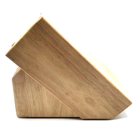 JA HENCKELS Wood Knife Block 14 Slot Kitchen Block Only 8.5x9.5x5.5" - Picture 5 of 11
